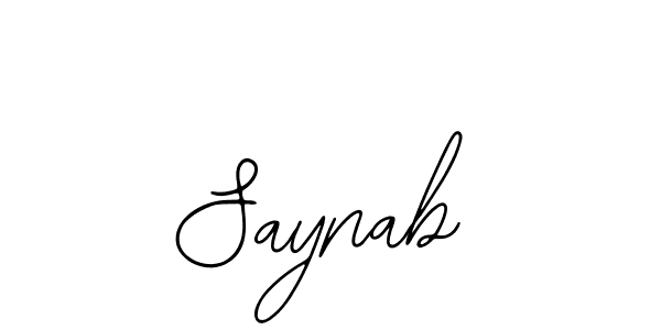 You should practise on your own different ways (Bearetta-2O07w) to write your name (Saynab) in signature. don't let someone else do it for you. Saynab signature style 12 images and pictures png