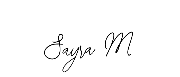 The best way (Bearetta-2O07w) to make a short signature is to pick only two or three words in your name. The name Sayra M include a total of six letters. For converting this name. Sayra M signature style 12 images and pictures png