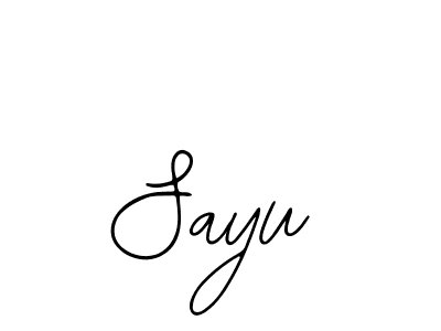 Design your own signature with our free online signature maker. With this signature software, you can create a handwritten (Bearetta-2O07w) signature for name Sayu. Sayu signature style 12 images and pictures png