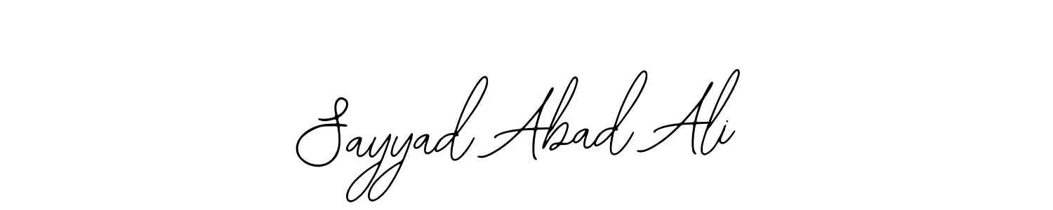 You should practise on your own different ways (Bearetta-2O07w) to write your name (Sayyad Abad Ali) in signature. don't let someone else do it for you. Sayyad Abad Ali signature style 12 images and pictures png