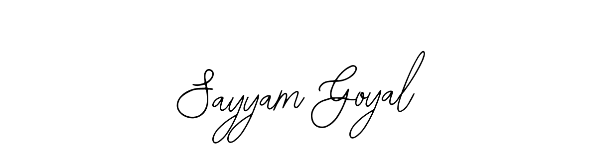 Also You can easily find your signature by using the search form. We will create Sayyam Goyal name handwritten signature images for you free of cost using Bearetta-2O07w sign style. Sayyam Goyal signature style 12 images and pictures png
