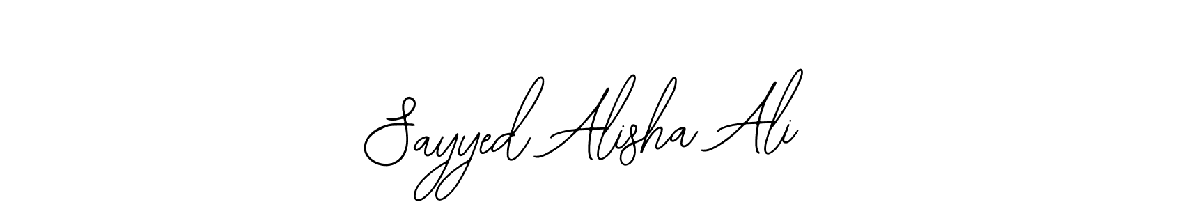 This is the best signature style for the Sayyed Alisha Ali name. Also you like these signature font (Bearetta-2O07w). Mix name signature. Sayyed Alisha Ali signature style 12 images and pictures png