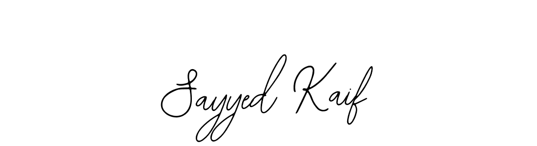 Make a beautiful signature design for name Sayyed Kaif. With this signature (Bearetta-2O07w) style, you can create a handwritten signature for free. Sayyed Kaif signature style 12 images and pictures png