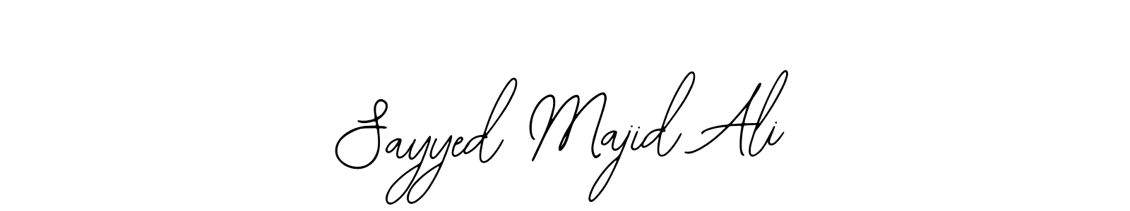 You should practise on your own different ways (Bearetta-2O07w) to write your name (Sayyed Majid Ali) in signature. don't let someone else do it for you. Sayyed Majid Ali signature style 12 images and pictures png