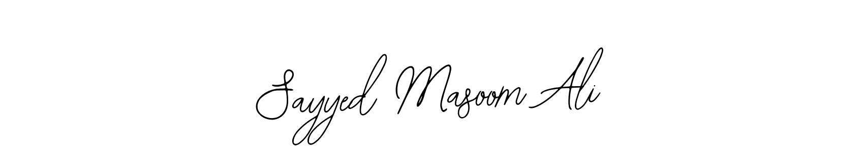 Make a beautiful signature design for name Sayyed Masoom Ali. Use this online signature maker to create a handwritten signature for free. Sayyed Masoom Ali signature style 12 images and pictures png