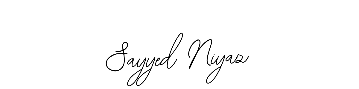 Use a signature maker to create a handwritten signature online. With this signature software, you can design (Bearetta-2O07w) your own signature for name Sayyed Niyaz. Sayyed Niyaz signature style 12 images and pictures png