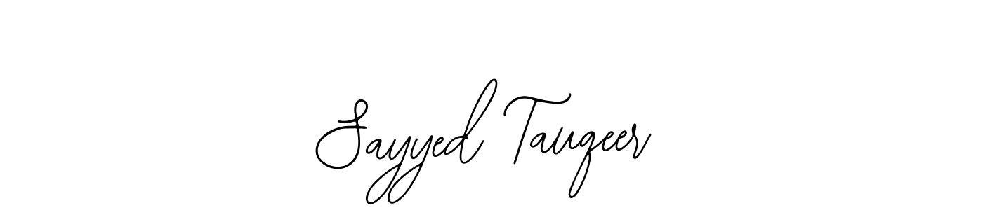 Bearetta-2O07w is a professional signature style that is perfect for those who want to add a touch of class to their signature. It is also a great choice for those who want to make their signature more unique. Get Sayyed Tauqeer name to fancy signature for free. Sayyed Tauqeer signature style 12 images and pictures png