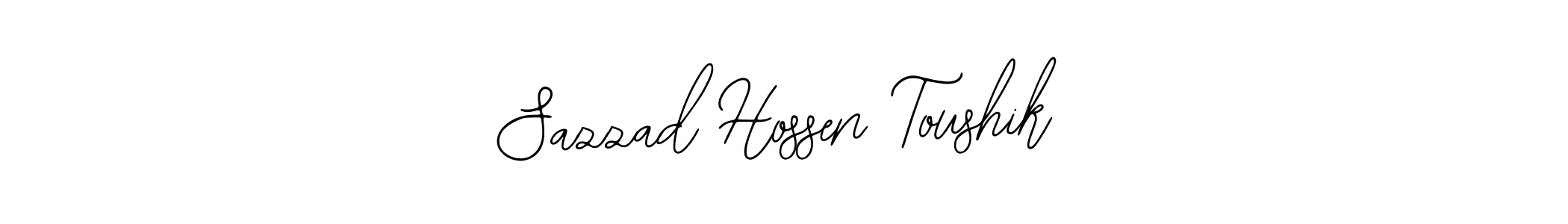 The best way (Bearetta-2O07w) to make a short signature is to pick only two or three words in your name. The name Sazzad Hossen Toushik include a total of six letters. For converting this name. Sazzad Hossen Toushik signature style 12 images and pictures png