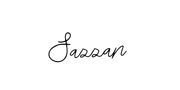 How to make Sazzan name signature. Use Bearetta-2O07w style for creating short signs online. This is the latest handwritten sign. Sazzan signature style 12 images and pictures png