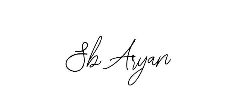 Use a signature maker to create a handwritten signature online. With this signature software, you can design (Bearetta-2O07w) your own signature for name Sb Aryan. Sb Aryan signature style 12 images and pictures png
