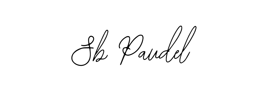 How to make Sb Paudel name signature. Use Bearetta-2O07w style for creating short signs online. This is the latest handwritten sign. Sb Paudel signature style 12 images and pictures png