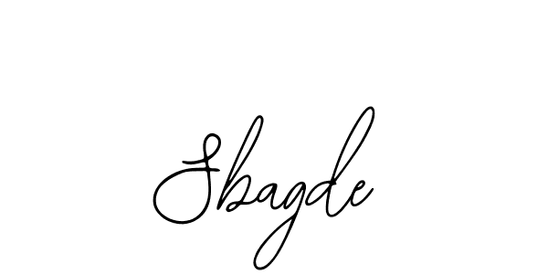 How to make Sbagde name signature. Use Bearetta-2O07w style for creating short signs online. This is the latest handwritten sign. Sbagde signature style 12 images and pictures png