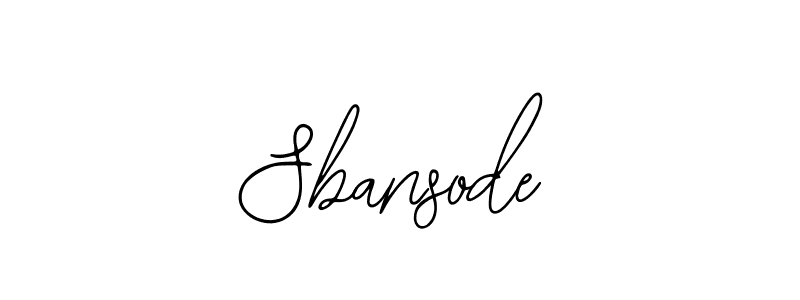 How to make Sbansode name signature. Use Bearetta-2O07w style for creating short signs online. This is the latest handwritten sign. Sbansode signature style 12 images and pictures png