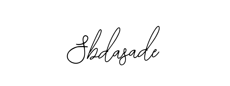 How to make Sbdasade name signature. Use Bearetta-2O07w style for creating short signs online. This is the latest handwritten sign. Sbdasade signature style 12 images and pictures png
