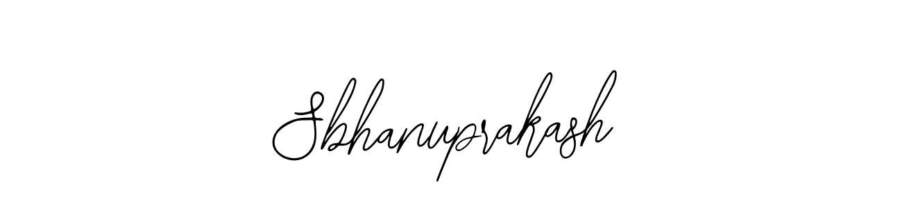 How to make Sbhanuprakash name signature. Use Bearetta-2O07w style for creating short signs online. This is the latest handwritten sign. Sbhanuprakash signature style 12 images and pictures png