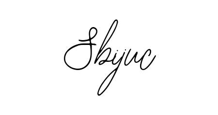 The Bearetta-2O07w handwriting style adds charm and authenticity to name Sbijuc. A wonderful choice for personal thank-you notes. Sbijuc signature style 12 images and pictures png
