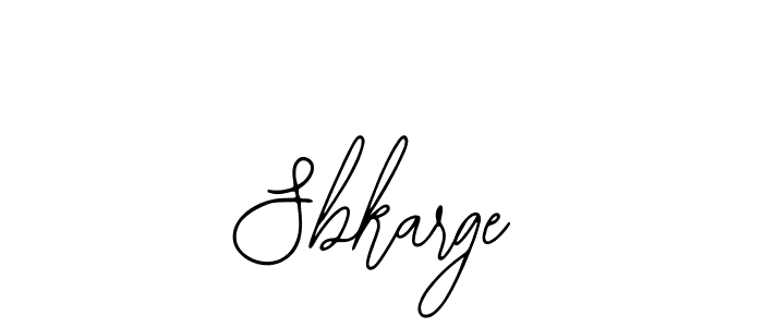 How to make Sbkarge name signature. Use Bearetta-2O07w style for creating short signs online. This is the latest handwritten sign. Sbkarge signature style 12 images and pictures png