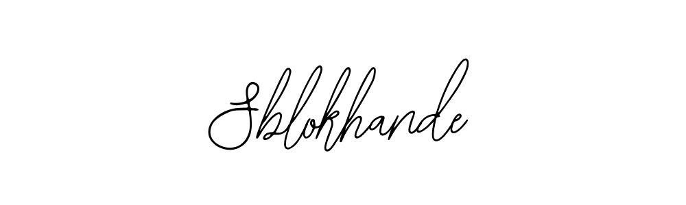 How to Draw Sblokhande signature style? Bearetta-2O07w is a latest design signature styles for name Sblokhande. Sblokhande signature style 12 images and pictures png