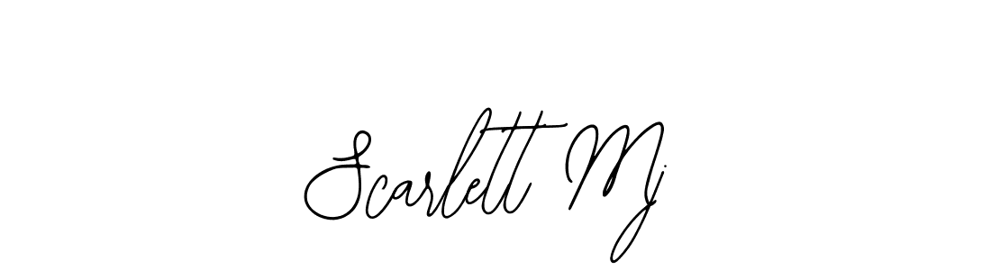 How to make Scarlett Mj name signature. Use Bearetta-2O07w style for creating short signs online. This is the latest handwritten sign. Scarlett Mj signature style 12 images and pictures png