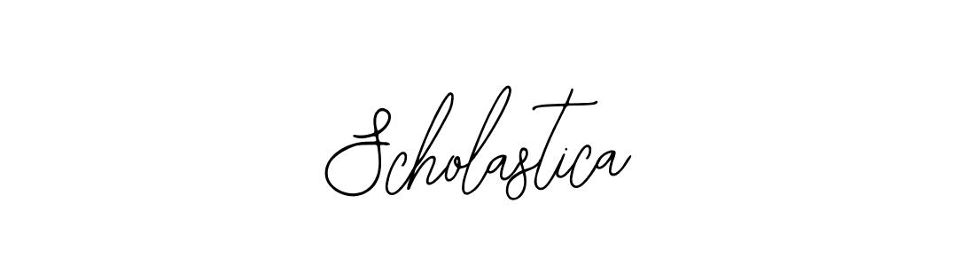 How to make Scholastica signature? Bearetta-2O07w is a professional autograph style. Create handwritten signature for Scholastica name. Scholastica signature style 12 images and pictures png