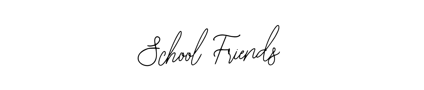 How to make School Friends name signature. Use Bearetta-2O07w style for creating short signs online. This is the latest handwritten sign. School Friends signature style 12 images and pictures png