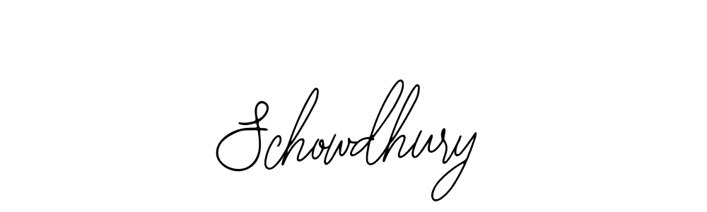 Use a signature maker to create a handwritten signature online. With this signature software, you can design (Bearetta-2O07w) your own signature for name Schowdhury. Schowdhury signature style 12 images and pictures png