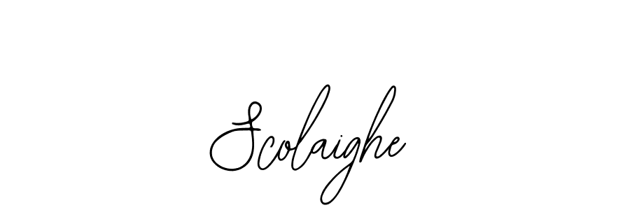How to make Scolaighe signature? Bearetta-2O07w is a professional autograph style. Create handwritten signature for Scolaighe name. Scolaighe signature style 12 images and pictures png