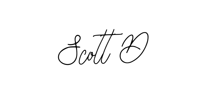 How to make Scott D name signature. Use Bearetta-2O07w style for creating short signs online. This is the latest handwritten sign. Scott D signature style 12 images and pictures png