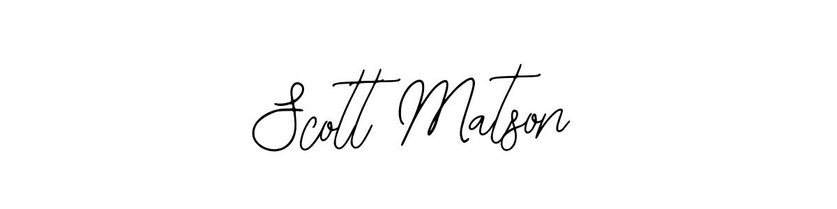 How to make Scott Matson name signature. Use Bearetta-2O07w style for creating short signs online. This is the latest handwritten sign. Scott Matson signature style 12 images and pictures png