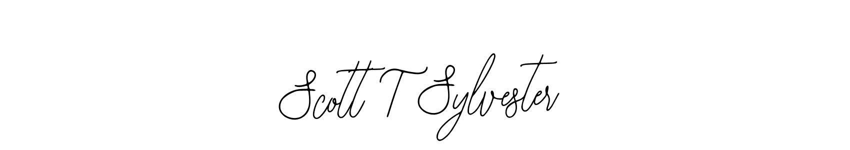 You should practise on your own different ways (Bearetta-2O07w) to write your name (Scott T Sylvester) in signature. don't let someone else do it for you. Scott T Sylvester signature style 12 images and pictures png