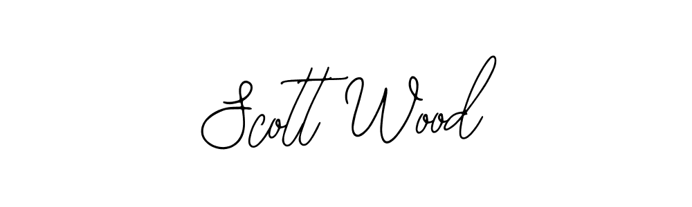 How to make Scott Wood name signature. Use Bearetta-2O07w style for creating short signs online. This is the latest handwritten sign. Scott Wood signature style 12 images and pictures png