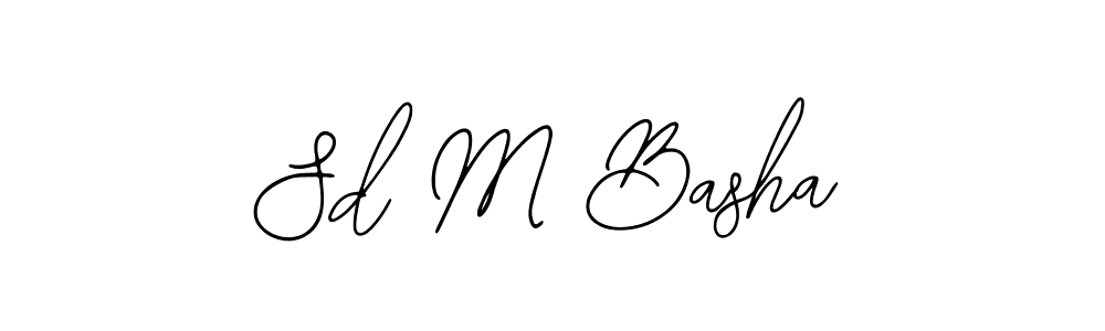 How to make Sd M Basha name signature. Use Bearetta-2O07w style for creating short signs online. This is the latest handwritten sign. Sd M Basha signature style 12 images and pictures png