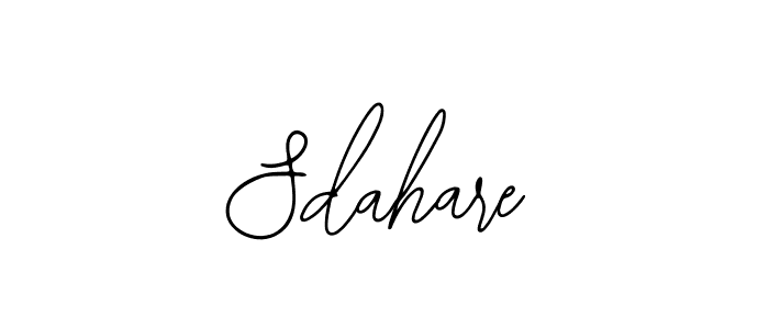 You should practise on your own different ways (Bearetta-2O07w) to write your name (Sdahare) in signature. don't let someone else do it for you. Sdahare signature style 12 images and pictures png