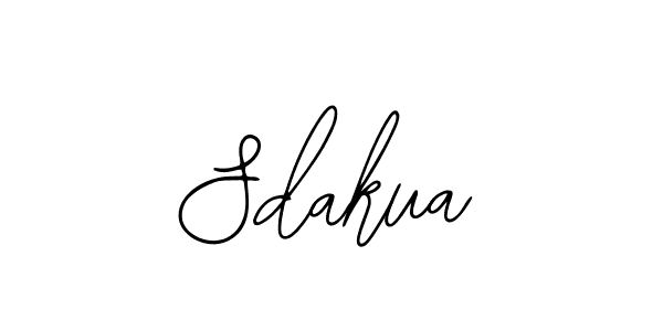 How to make Sdakua name signature. Use Bearetta-2O07w style for creating short signs online. This is the latest handwritten sign. Sdakua signature style 12 images and pictures png