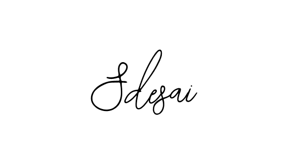 How to make Sdesai name signature. Use Bearetta-2O07w style for creating short signs online. This is the latest handwritten sign. Sdesai signature style 12 images and pictures png