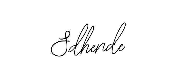 Design your own signature with our free online signature maker. With this signature software, you can create a handwritten (Bearetta-2O07w) signature for name Sdhende. Sdhende signature style 12 images and pictures png