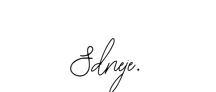The best way (Bearetta-2O07w) to make a short signature is to pick only two or three words in your name. The name Sdneje. include a total of six letters. For converting this name. Sdneje. signature style 12 images and pictures png