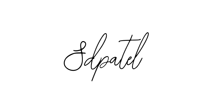 How to make Sdpatel name signature. Use Bearetta-2O07w style for creating short signs online. This is the latest handwritten sign. Sdpatel signature style 12 images and pictures png