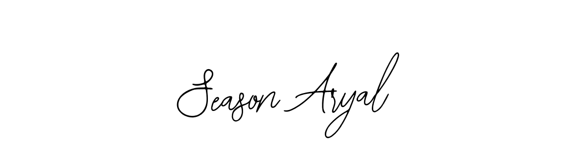 The best way (Bearetta-2O07w) to make a short signature is to pick only two or three words in your name. The name Season Aryal include a total of six letters. For converting this name. Season Aryal signature style 12 images and pictures png