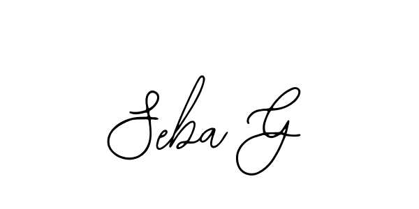 You should practise on your own different ways (Bearetta-2O07w) to write your name (Seba G) in signature. don't let someone else do it for you. Seba G signature style 12 images and pictures png