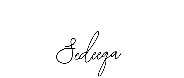 How to make Sedeeqa name signature. Use Bearetta-2O07w style for creating short signs online. This is the latest handwritten sign. Sedeeqa signature style 12 images and pictures png