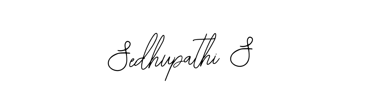 How to make Sedhupathi S name signature. Use Bearetta-2O07w style for creating short signs online. This is the latest handwritten sign. Sedhupathi S signature style 12 images and pictures png