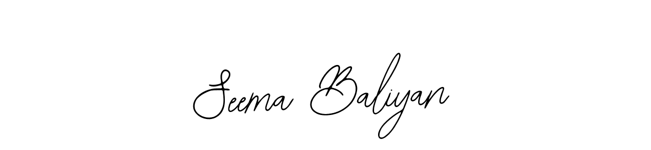 Make a beautiful signature design for name Seema Baliyan. With this signature (Bearetta-2O07w) style, you can create a handwritten signature for free. Seema Baliyan signature style 12 images and pictures png