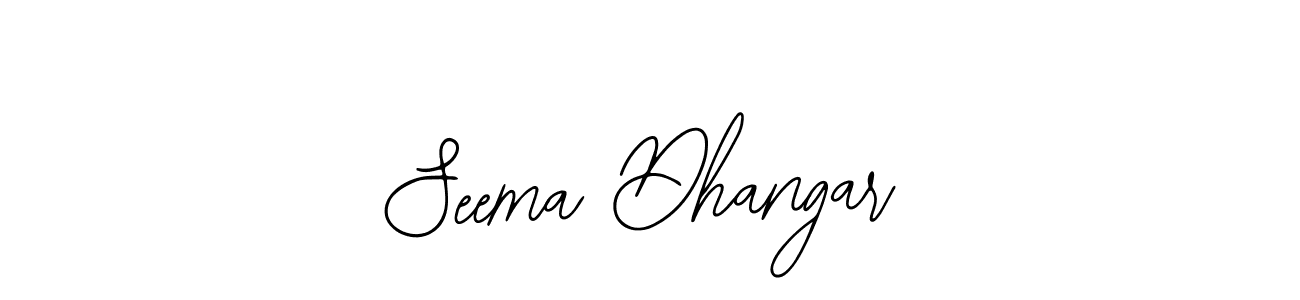 Make a beautiful signature design for name Seema Dhangar. With this signature (Bearetta-2O07w) style, you can create a handwritten signature for free. Seema Dhangar signature style 12 images and pictures png