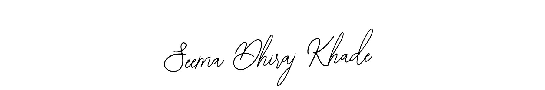 Also we have Seema Dhiraj Khade name is the best signature style. Create professional handwritten signature collection using Bearetta-2O07w autograph style. Seema Dhiraj Khade signature style 12 images and pictures png