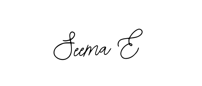 You should practise on your own different ways (Bearetta-2O07w) to write your name (Seema E) in signature. don't let someone else do it for you. Seema E signature style 12 images and pictures png