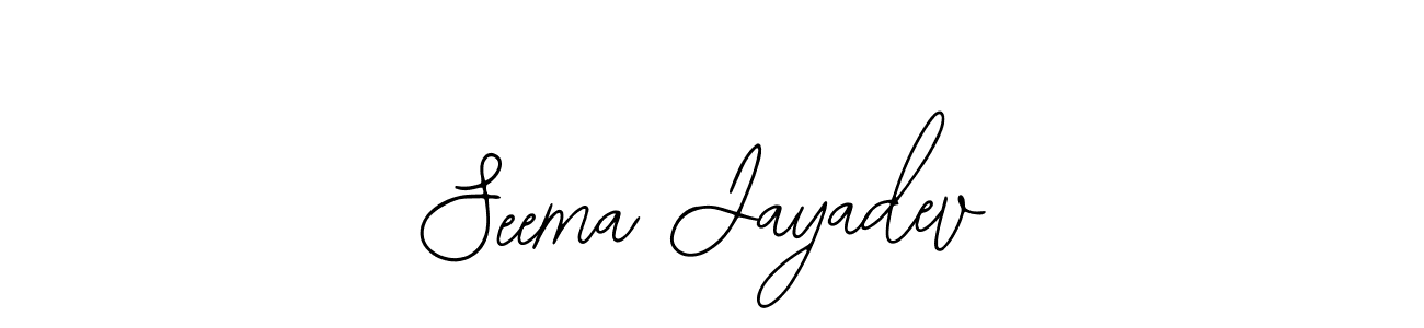 How to make Seema Jayadev name signature. Use Bearetta-2O07w style for creating short signs online. This is the latest handwritten sign. Seema Jayadev signature style 12 images and pictures png