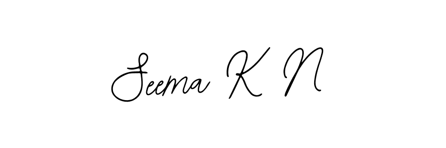 Make a beautiful signature design for name Seema K N. With this signature (Bearetta-2O07w) style, you can create a handwritten signature for free. Seema K N signature style 12 images and pictures png