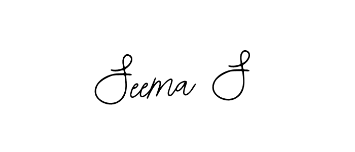 Use a signature maker to create a handwritten signature online. With this signature software, you can design (Bearetta-2O07w) your own signature for name Seema S. Seema S signature style 12 images and pictures png