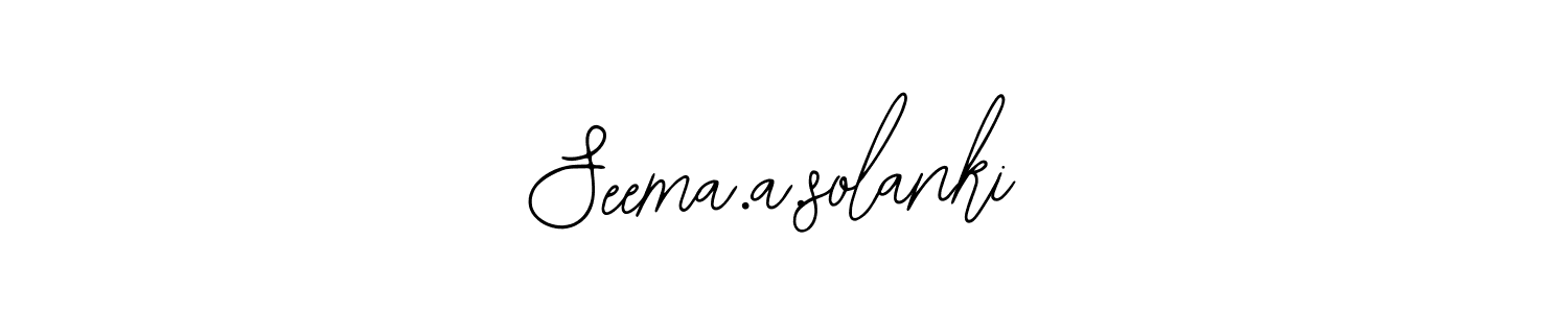 How to make Seema.a.solanki name signature. Use Bearetta-2O07w style for creating short signs online. This is the latest handwritten sign. Seema.a.solanki signature style 12 images and pictures png